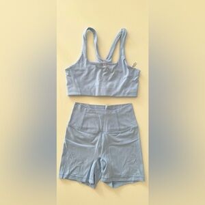 NWOT FP Movement by Free People Never Better Set Oxford Blue XS athletic workout